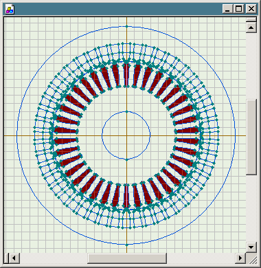 鼠笼转子（Squirrel Cage Rotor）示意图